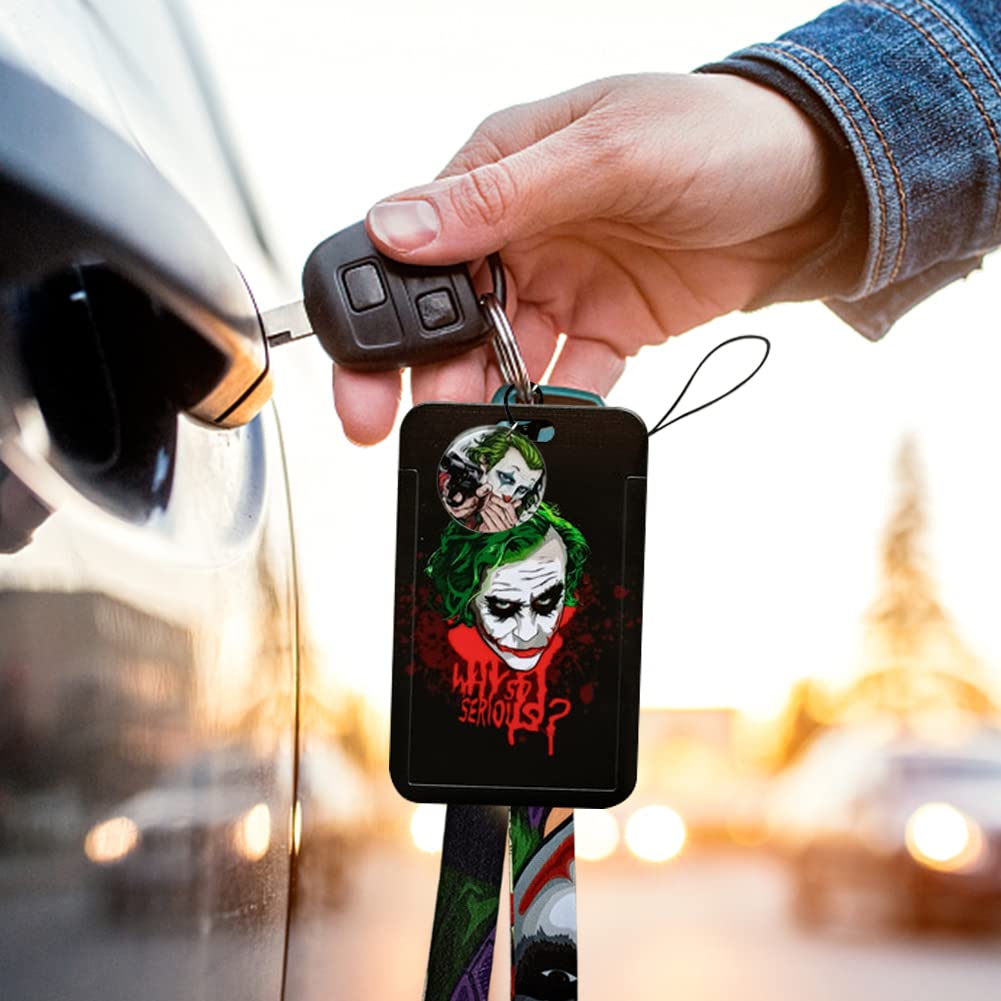 The Joker ID Badge Holder with Acrylic Lanyard for Keys, Wallet